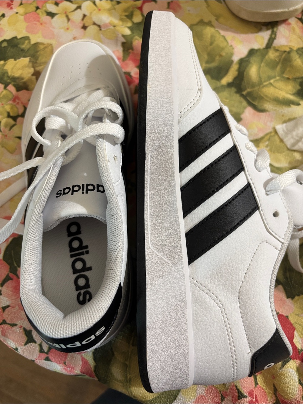 adidas Women’s White & Black Low-Top Sneakers